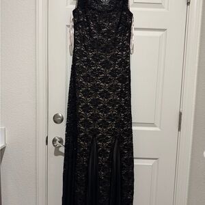 Prom Elegant Black Sparkly Lace Gown size 12
